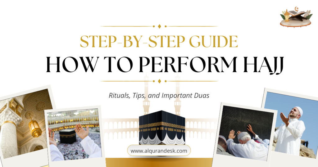 Plan your spiritual journey with our step-by-step Hajj guide, optimized for 2025 Discover rituals, tips, and duas to enrich your pilgrimage with AlQuranDesk.