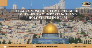 Al-Aqsa Mosque exterior view with iconic silver dome in Jerusalem, sacred Islamic site and third holiest mosque in Islam