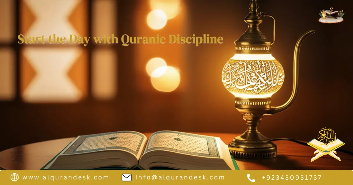 Start the day with Quranic discipline, morning recitation of the Quran promoting focus, self-control, productivity, and spiritual balance in daily life.