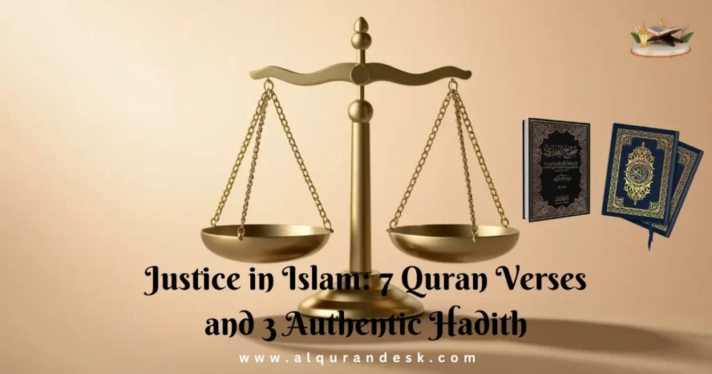 Justice in Islam: 7 Quran Verses and 3 Authentic Hadith about fairness and avoiding oppression
